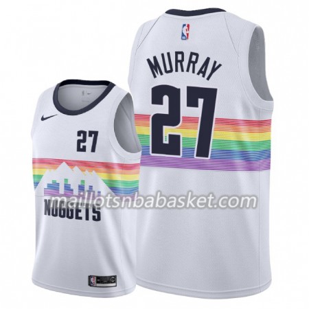 Maillot Homme Denver Nuggets Jamal Murray 27 2018-19 Nike City Edition Blanc Swingman
